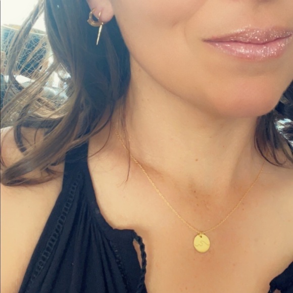 14k Gold Vermeil Coin Wave Necklace - Picture 5 of 9